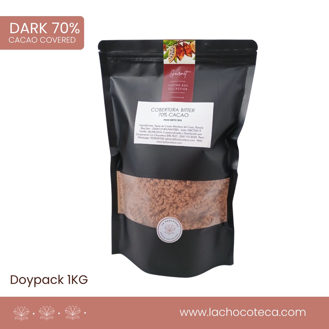 COBERTURA DARK 70% - Doypack x 1Kg