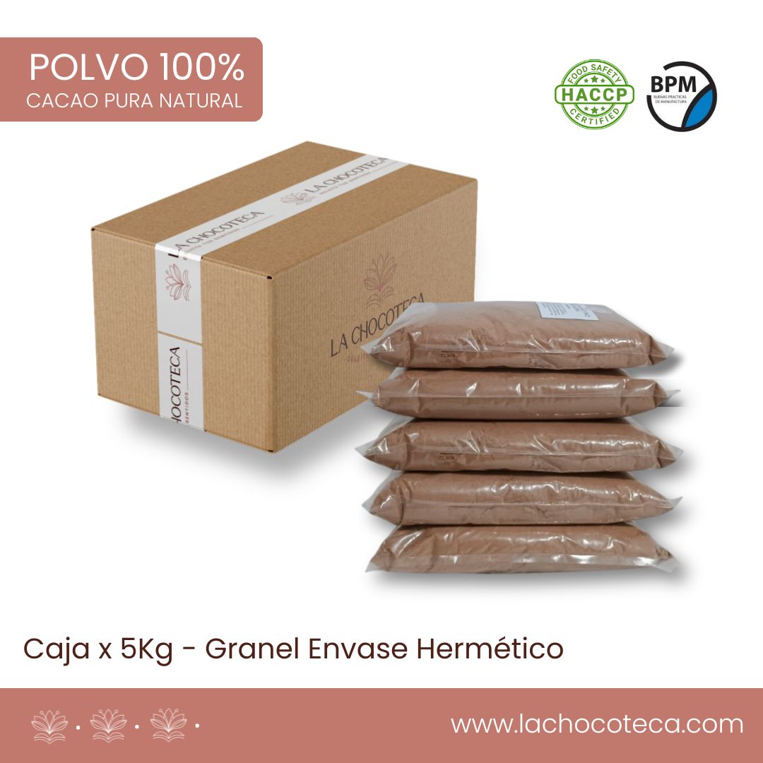 POLVO DE CACAO 100% - Caja x 5KG