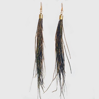 Peacock Feather Earring 