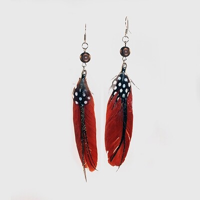 Espirit Feather Earring - Red