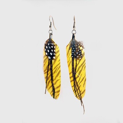 Wilde Feather Earring - Yellow