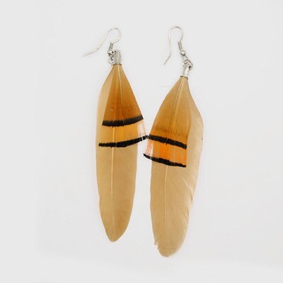 Starling Feather Earring - Tawny