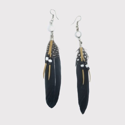 Bijoux Feather Earring - Black