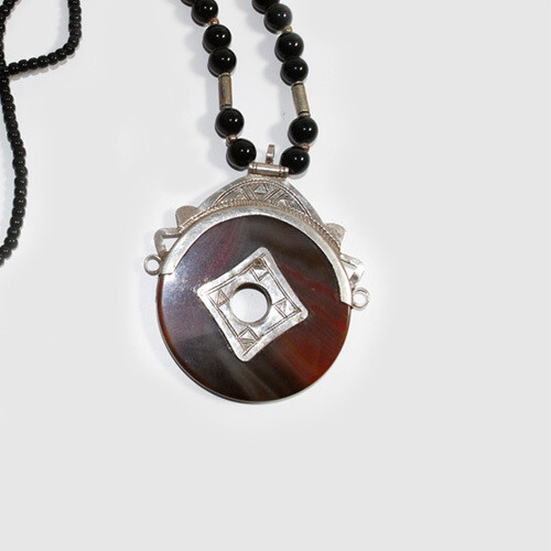 Tuareg Silver Circle Of Life Amulet