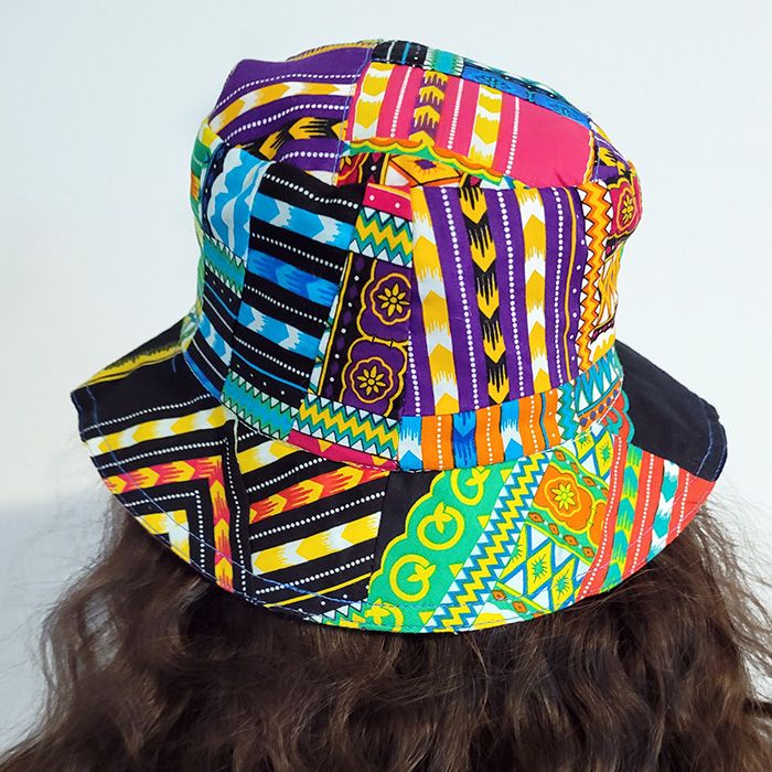 Patchwork Bucket Hat Patchwork Bucket Hat, Color Print: Bright Multi