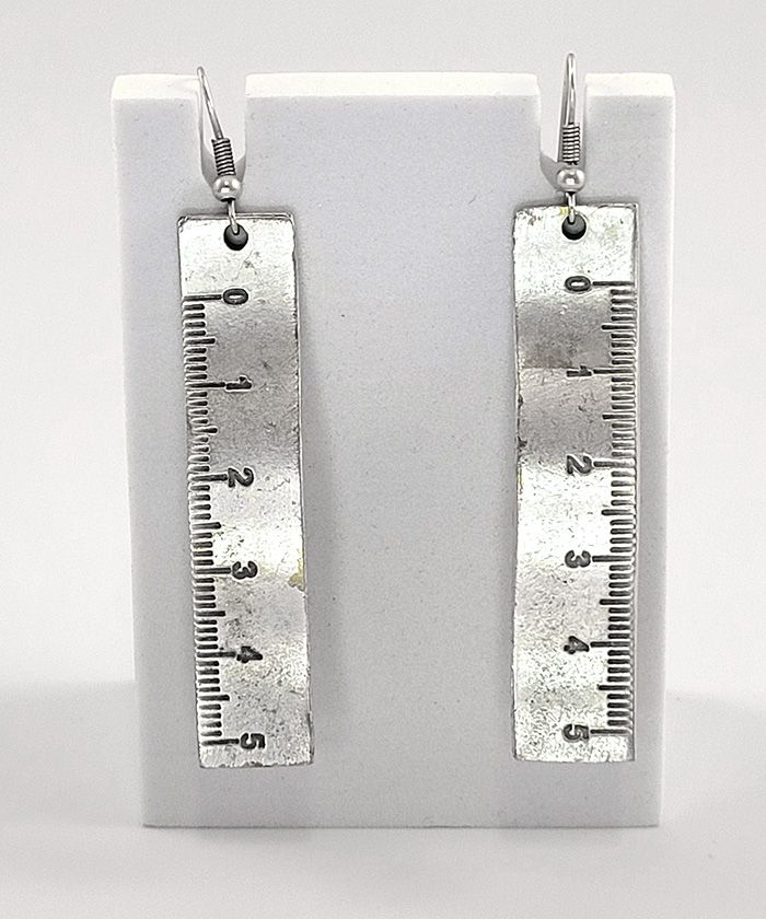 Ruler Silver Earring Ruler Silver Earring