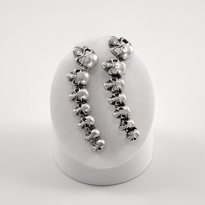 Skulls Silver Earring