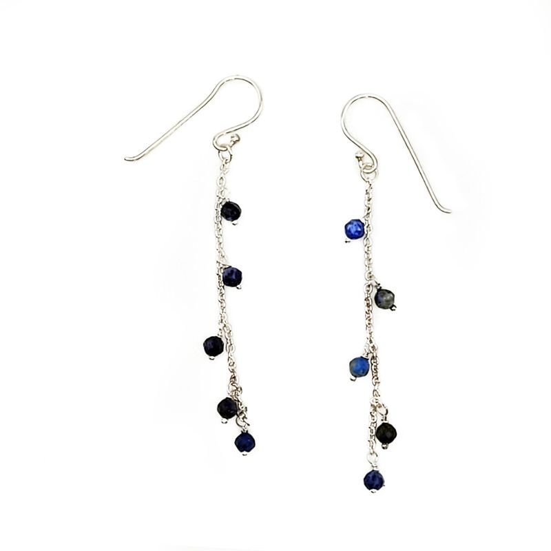 Wanderer Sterling Earrings - Lapis