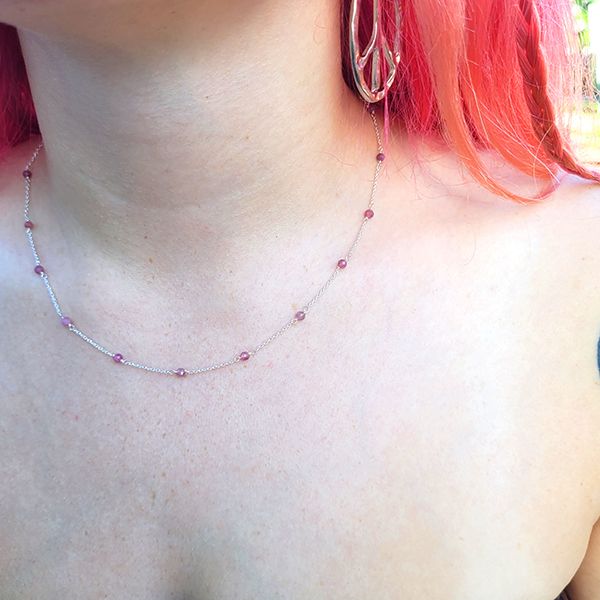 Wanderer Sterling Necklace - Garnet