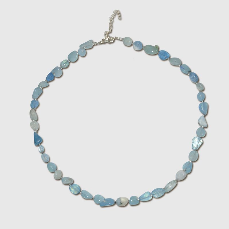 Crystal Drops Necklace - Sky