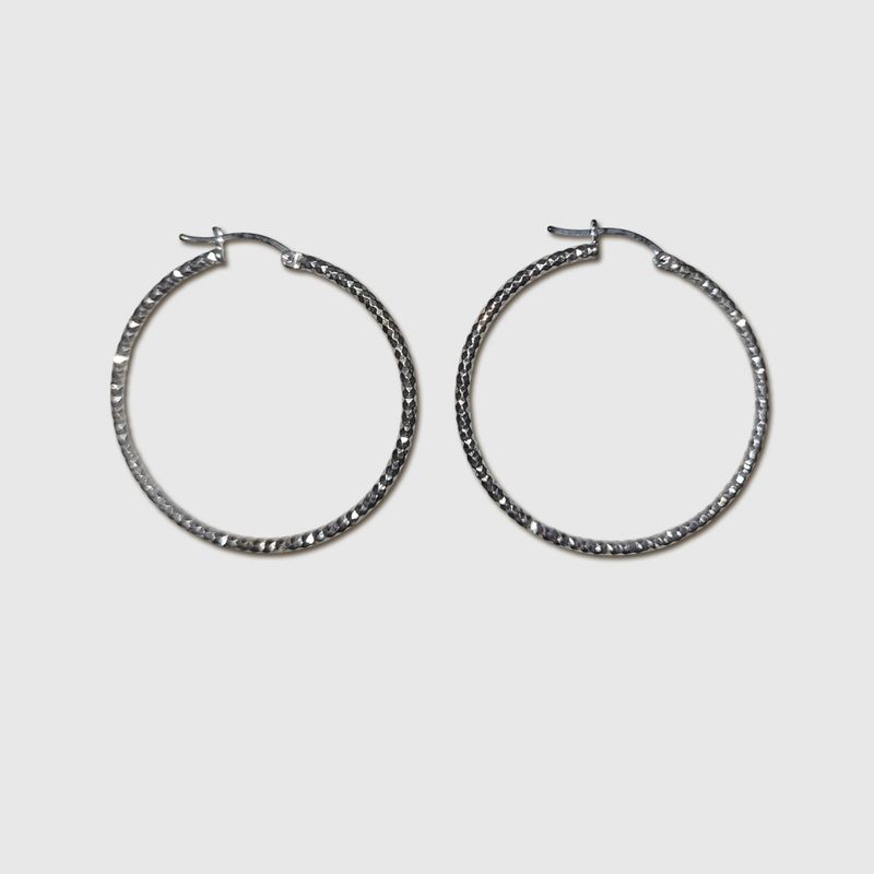 Bijou Sterling Hoops - Medium