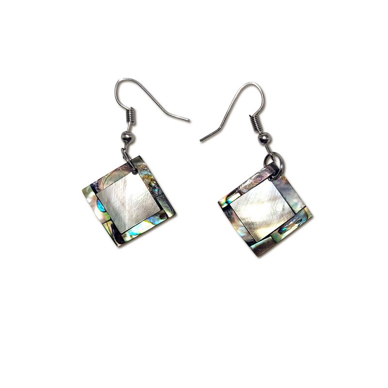 Ocean Tile Shell Earrings