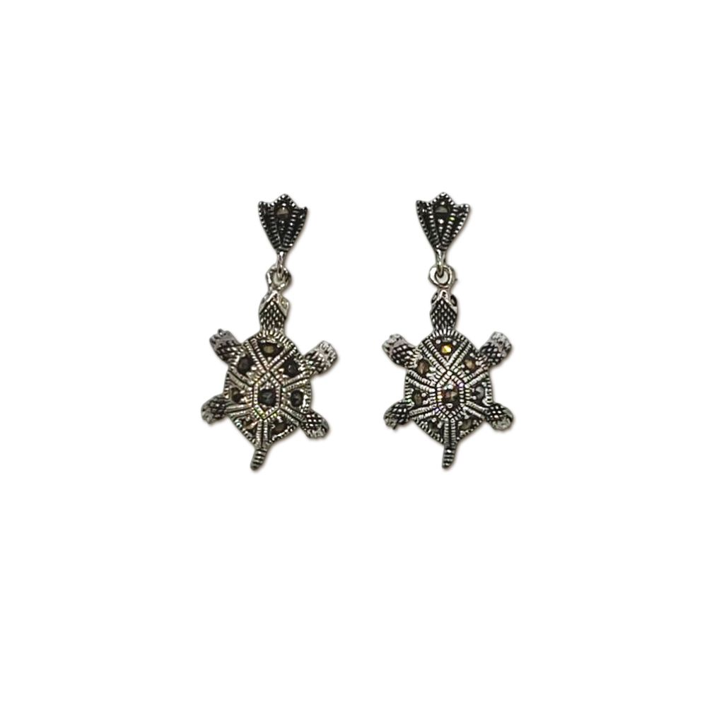 Marcasite Earrings - Turtles