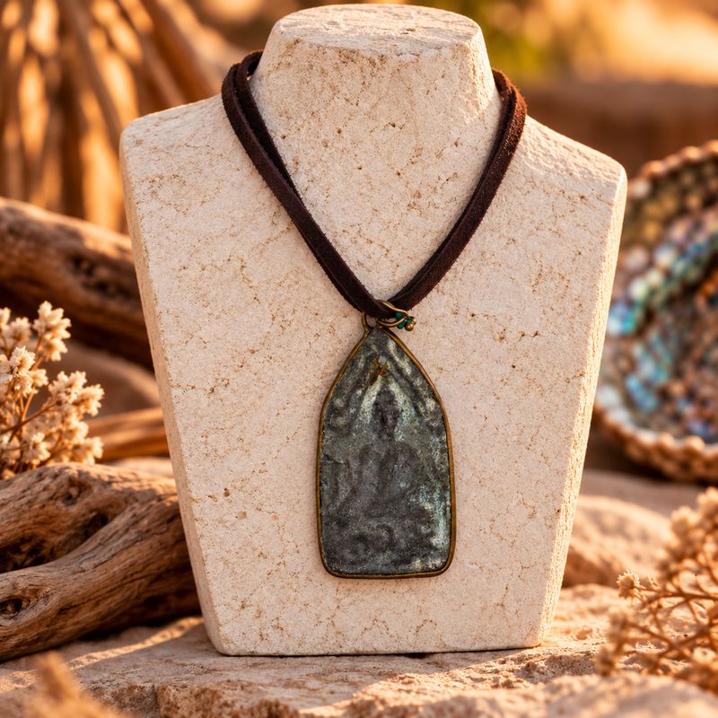 Buddhist Necklace - Copper Arch