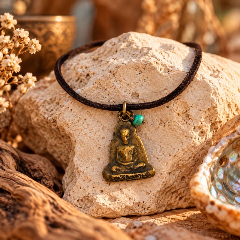 Buddhist Necklace - Sitting Buddha