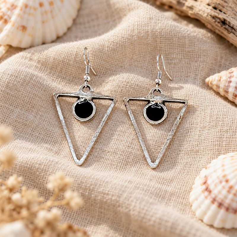 Triangle Ottoman Silver Earring