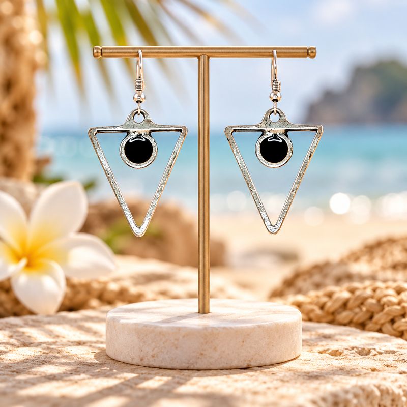 Triangle Ottoman Silver Earring