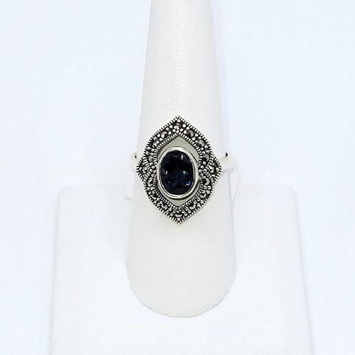 Midnight Marquise Ring - Size 9