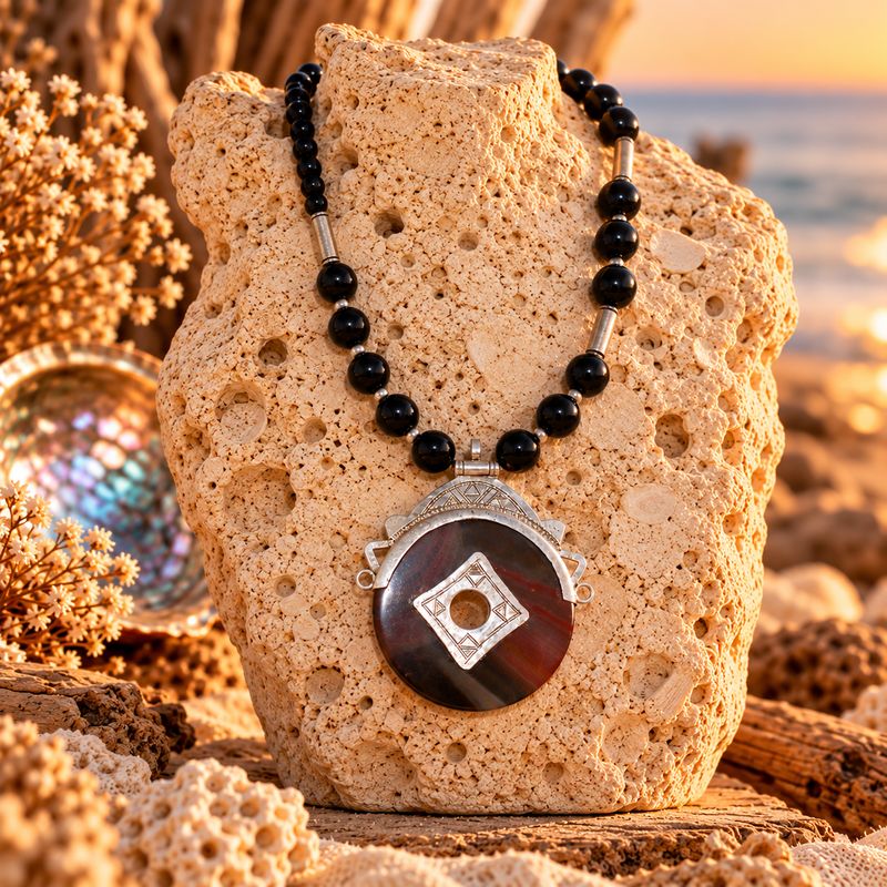 Tuareg Silver Circle Of Life Amulet