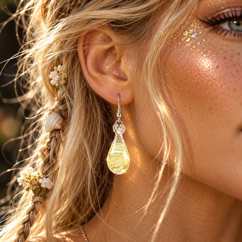 Venice Glass Dew Drop Earrings