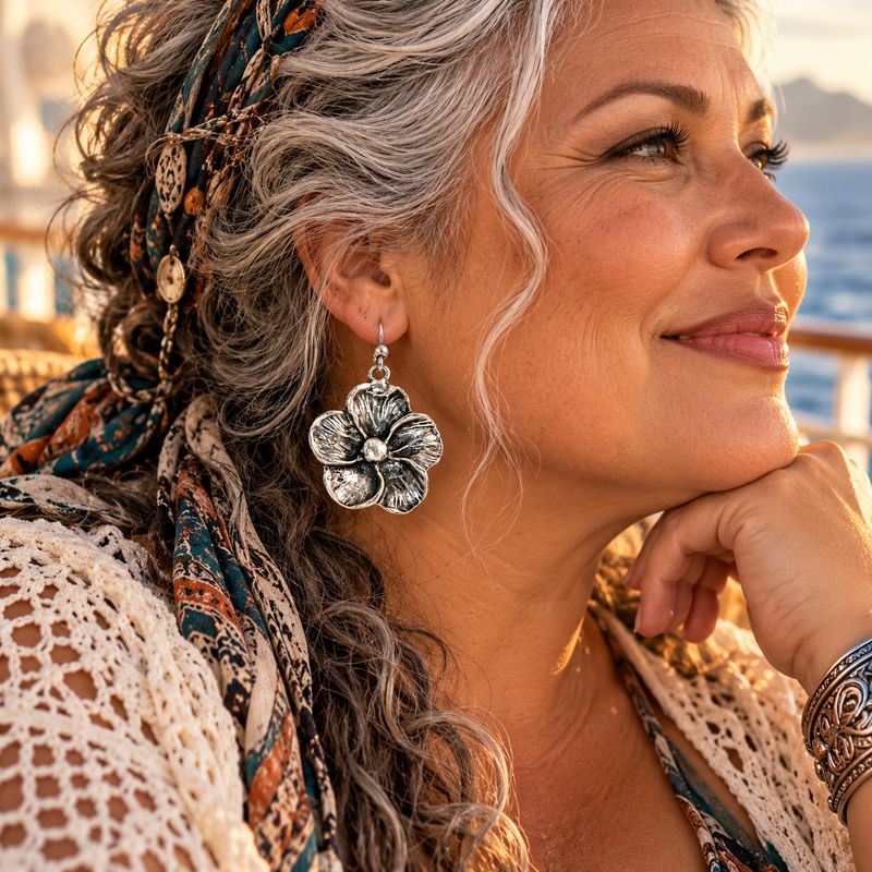 Blossom Silver Earring