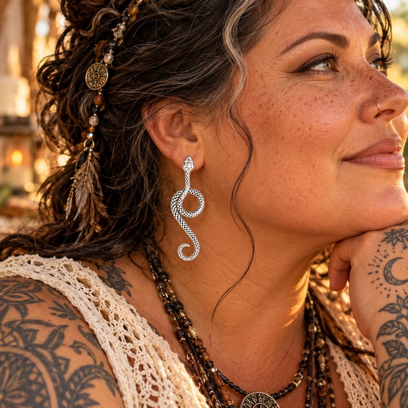 Asp Silver Earring