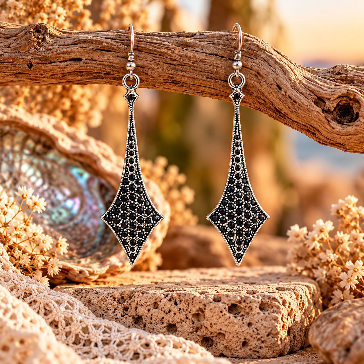 Art Deco Silver Earring