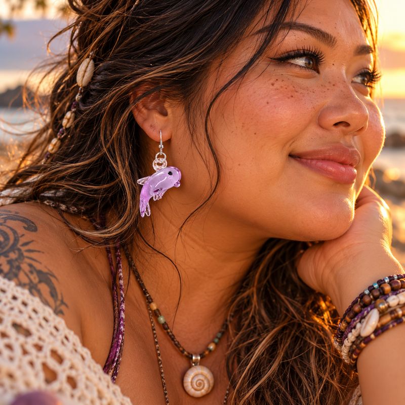 Venice Glass Dolphin Earrings