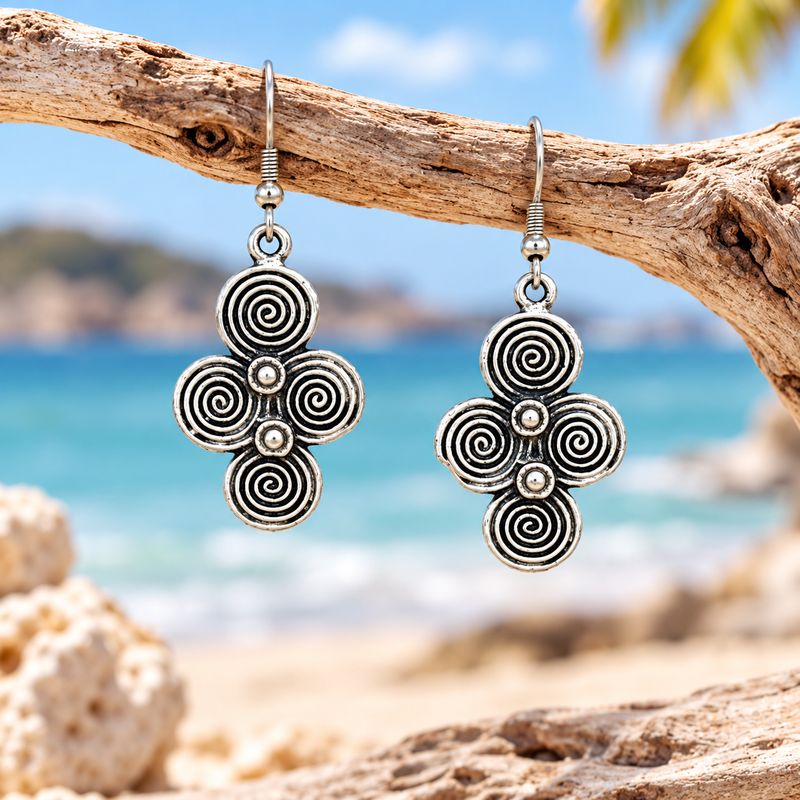 Spiral Ottoman Silver Earring