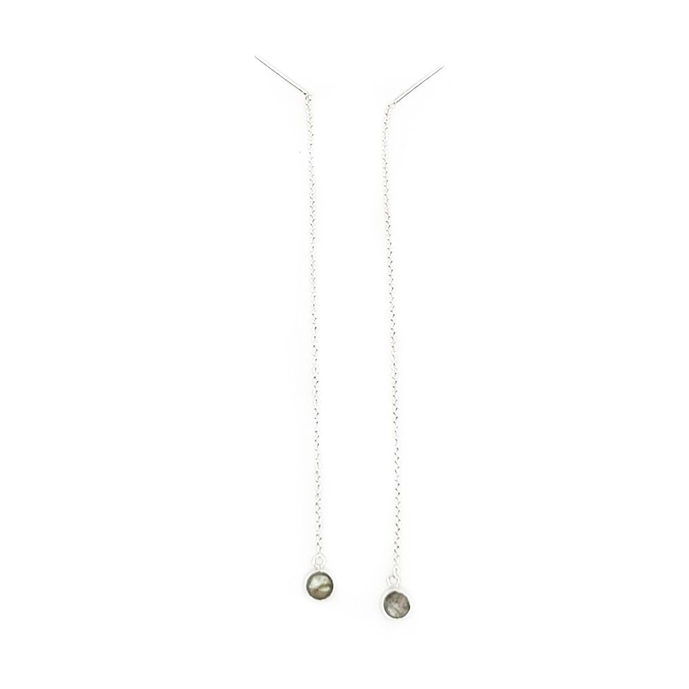 Flow Sterling Earrings - Labradorite