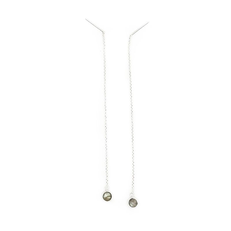 Flow Sterling Earrings - Labradorite