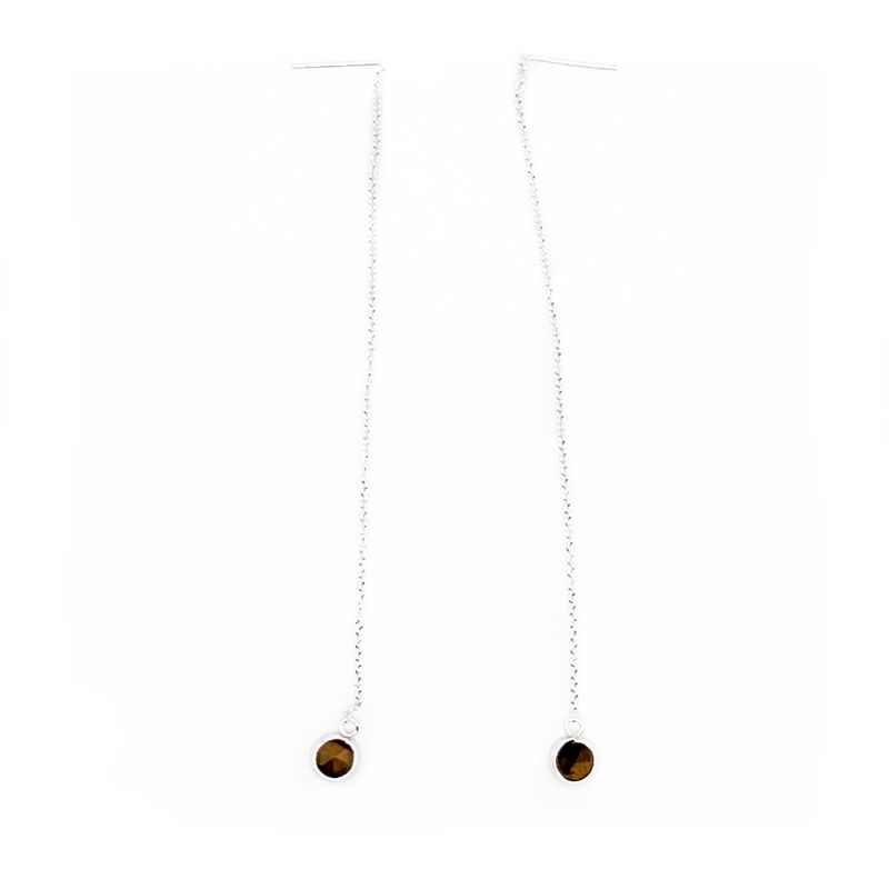 Flow Sterling Earrings - Tiger's Eye
