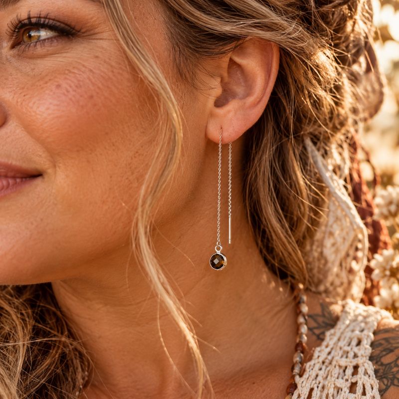 Flow Sterling Earrings - Tiger's Eye