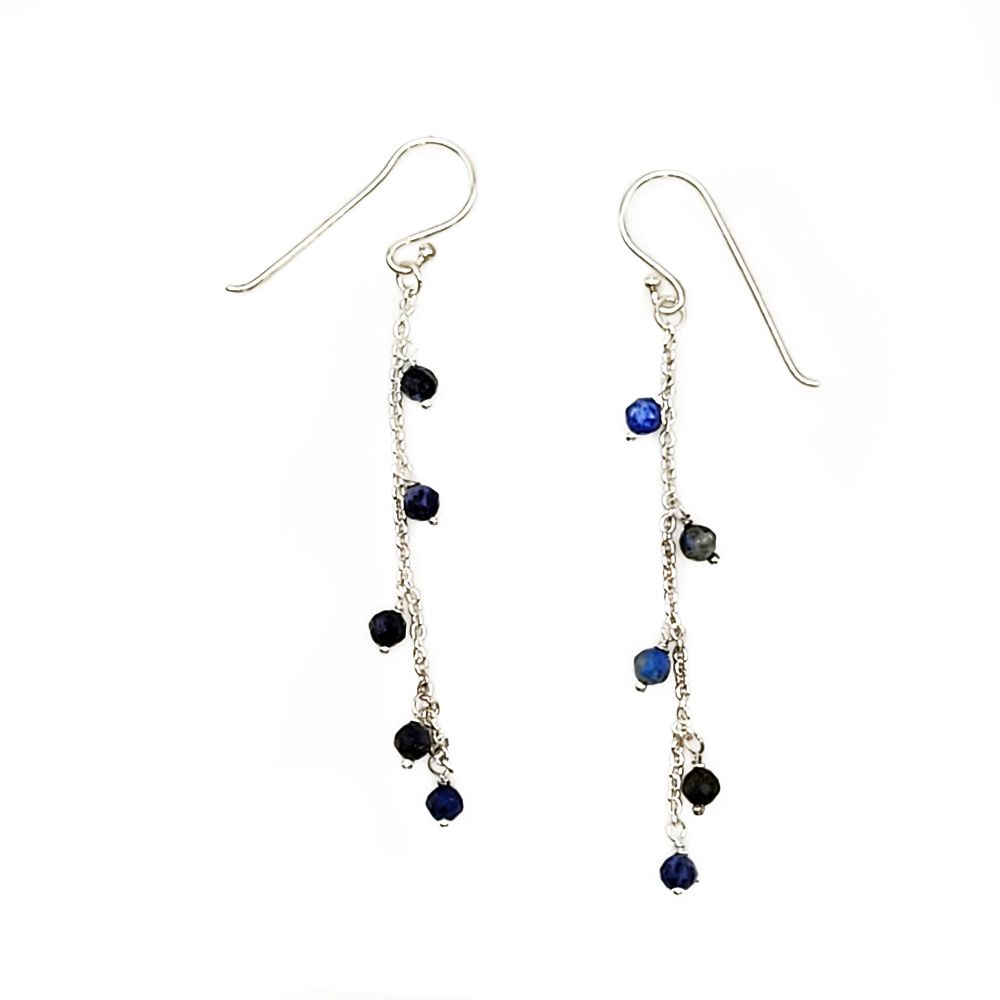 Wanderer Sterling Earrings - Lapis