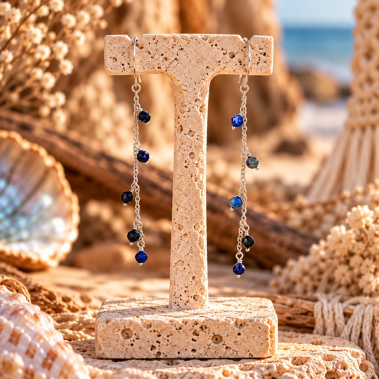 Wanderer Sterling Earrings - Lapis