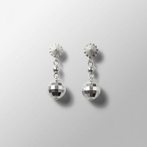 Mirror Ball Sterling Earrings