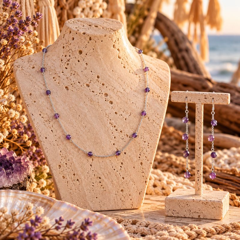 Wanderer Sterling Necklace - Amethyst