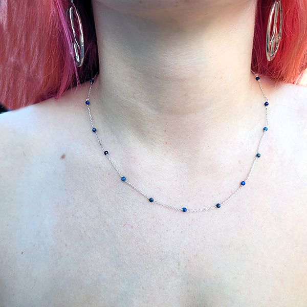 Wanderer Sterling Necklace - Lapis
