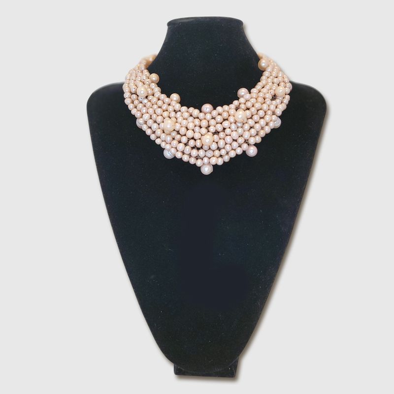 Moonlit Waves Pearl Necklace