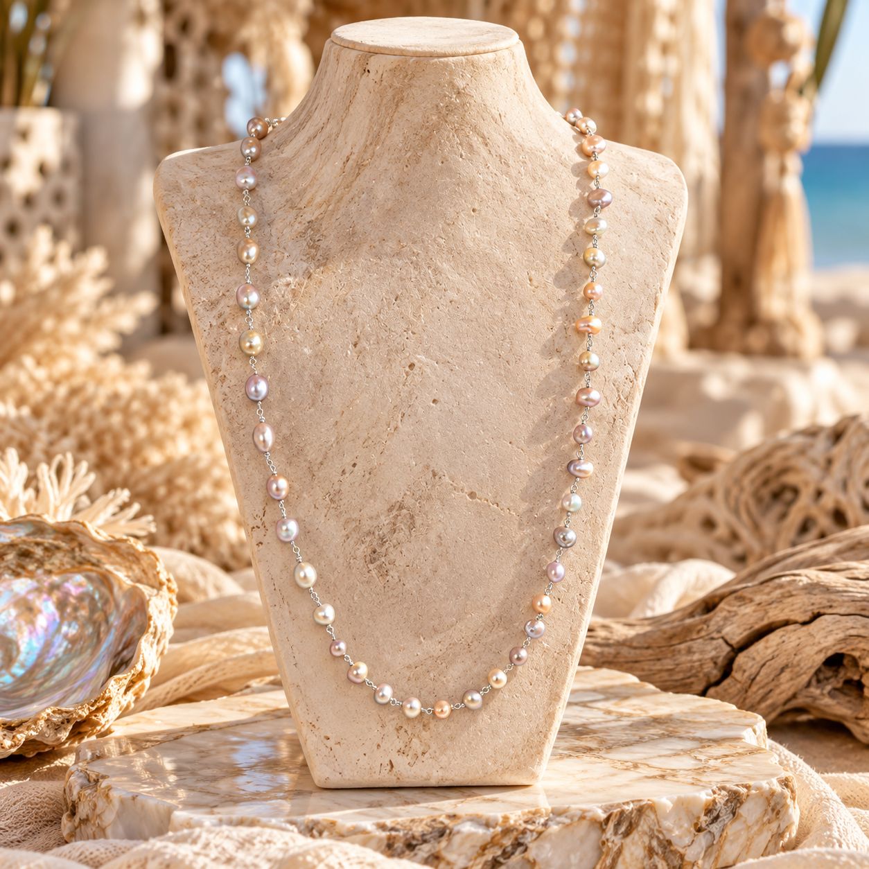 Sea Mist Drift Pearl Necklace Sea Mist Drift Pearl Necklace