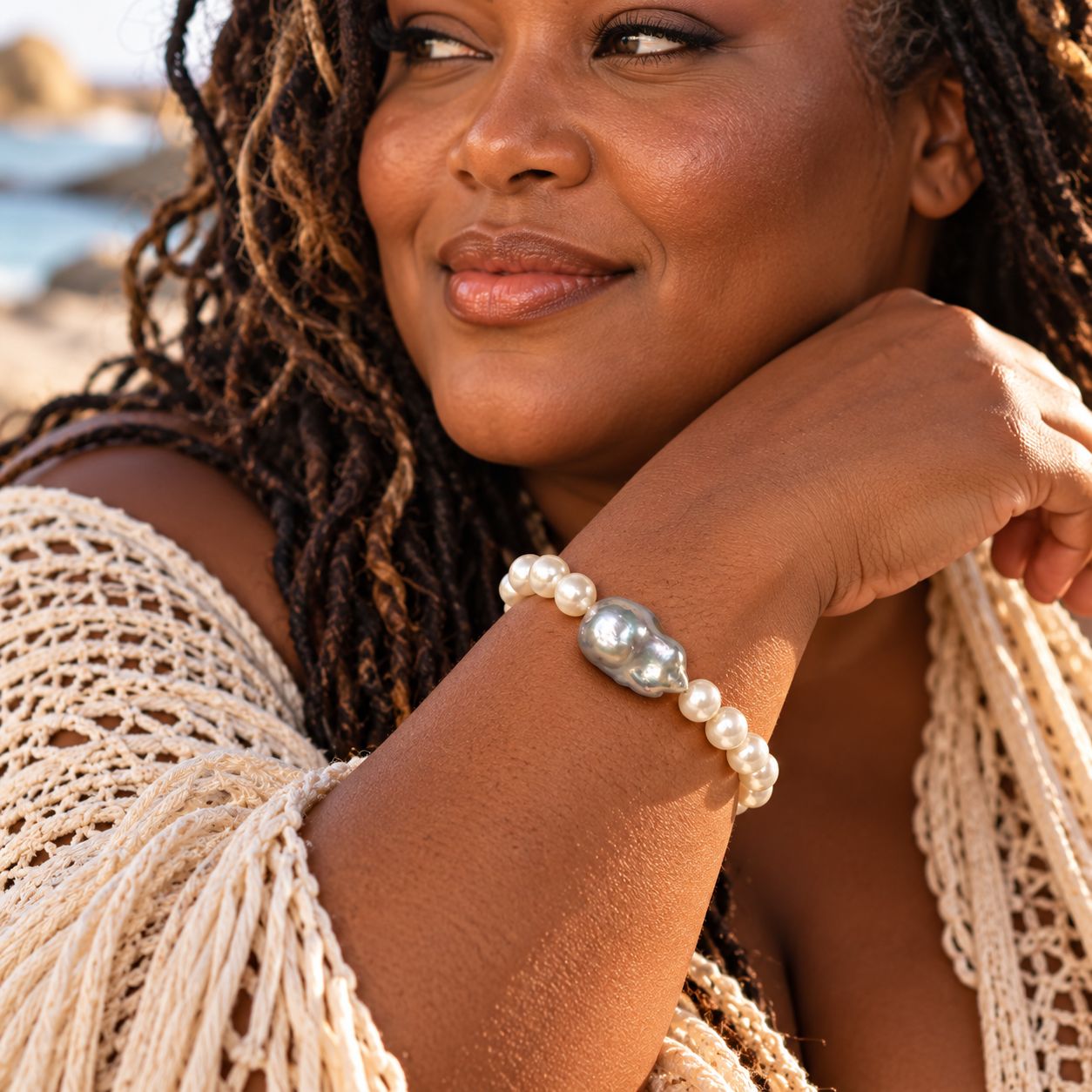 Pearl Bracelet - Seafoam Whisper