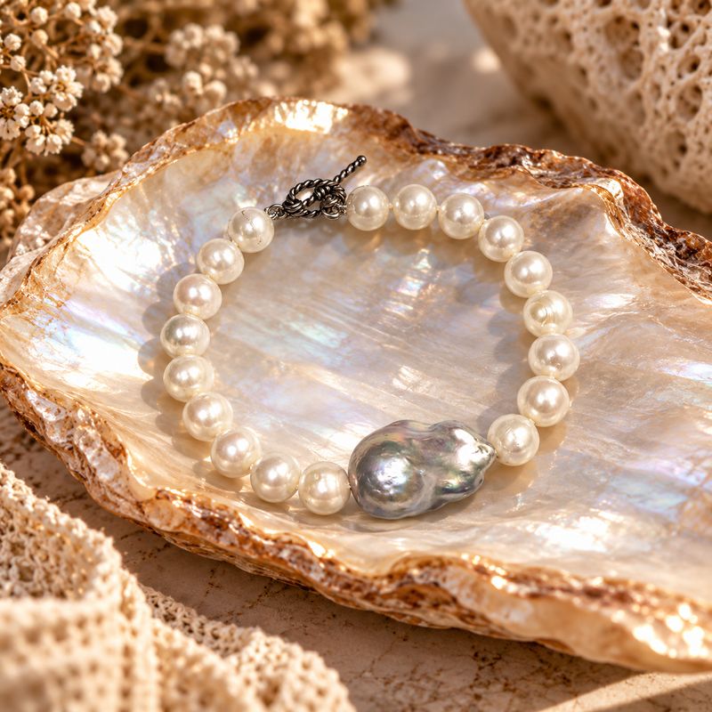 Pearl Bracelet - Seafoam Whisper