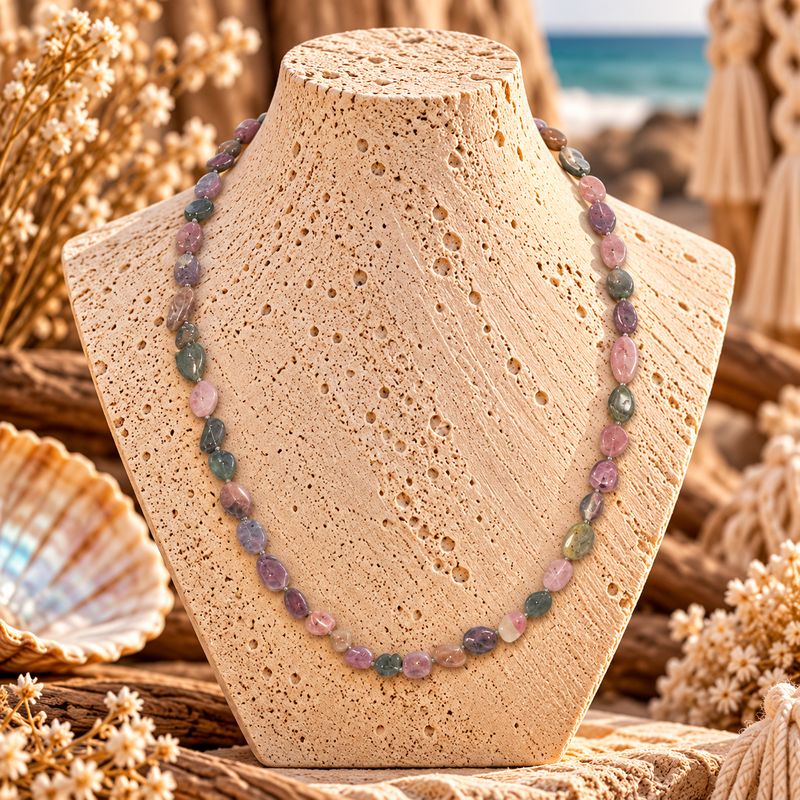 Crystal Drops Necklace - Dune