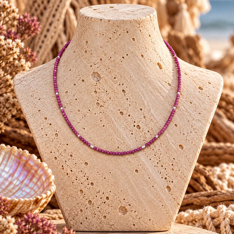 Starlight Strands Crystal Necklace - Amethyst