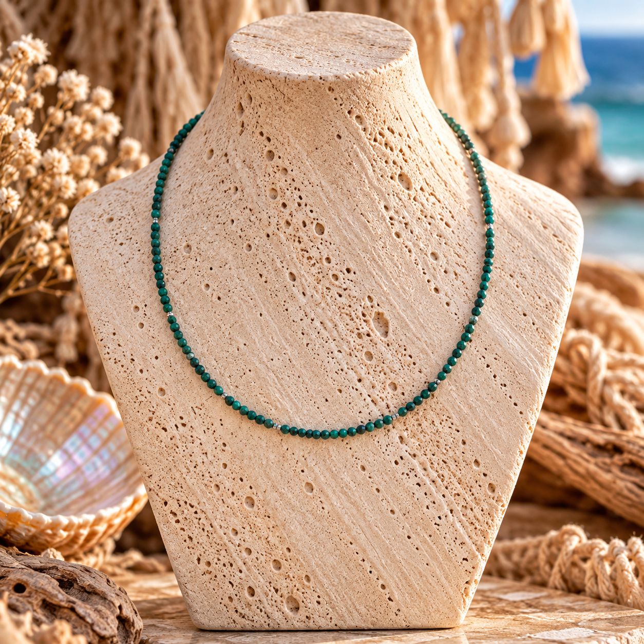 Starlight Strands Crystal Necklace - Malachite Starlight Strands Crystal Necklace - Malachite