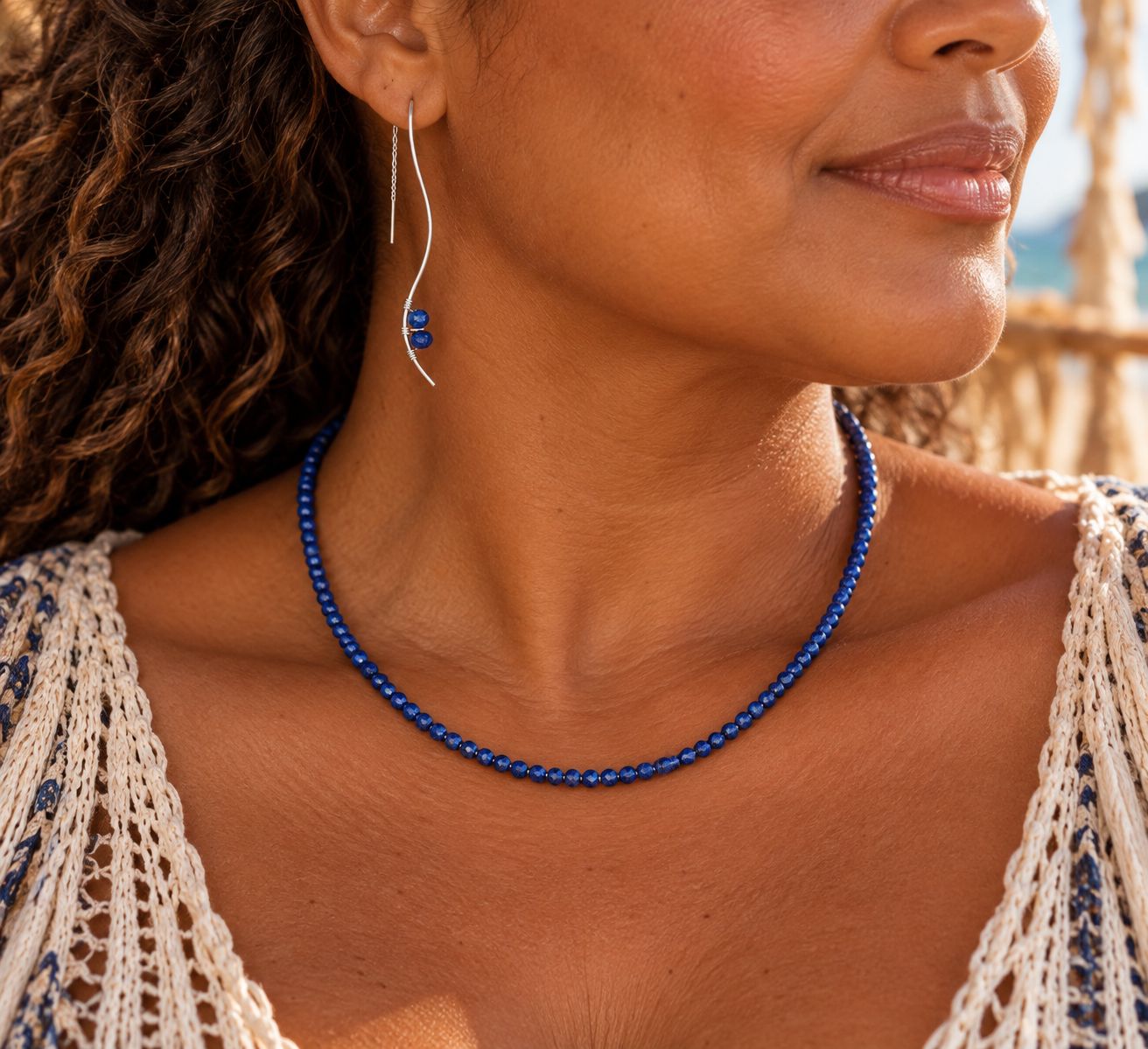 Starlight Strands Crystal Necklace - Lapis Starlight Strands Crystal Necklace - Lapis