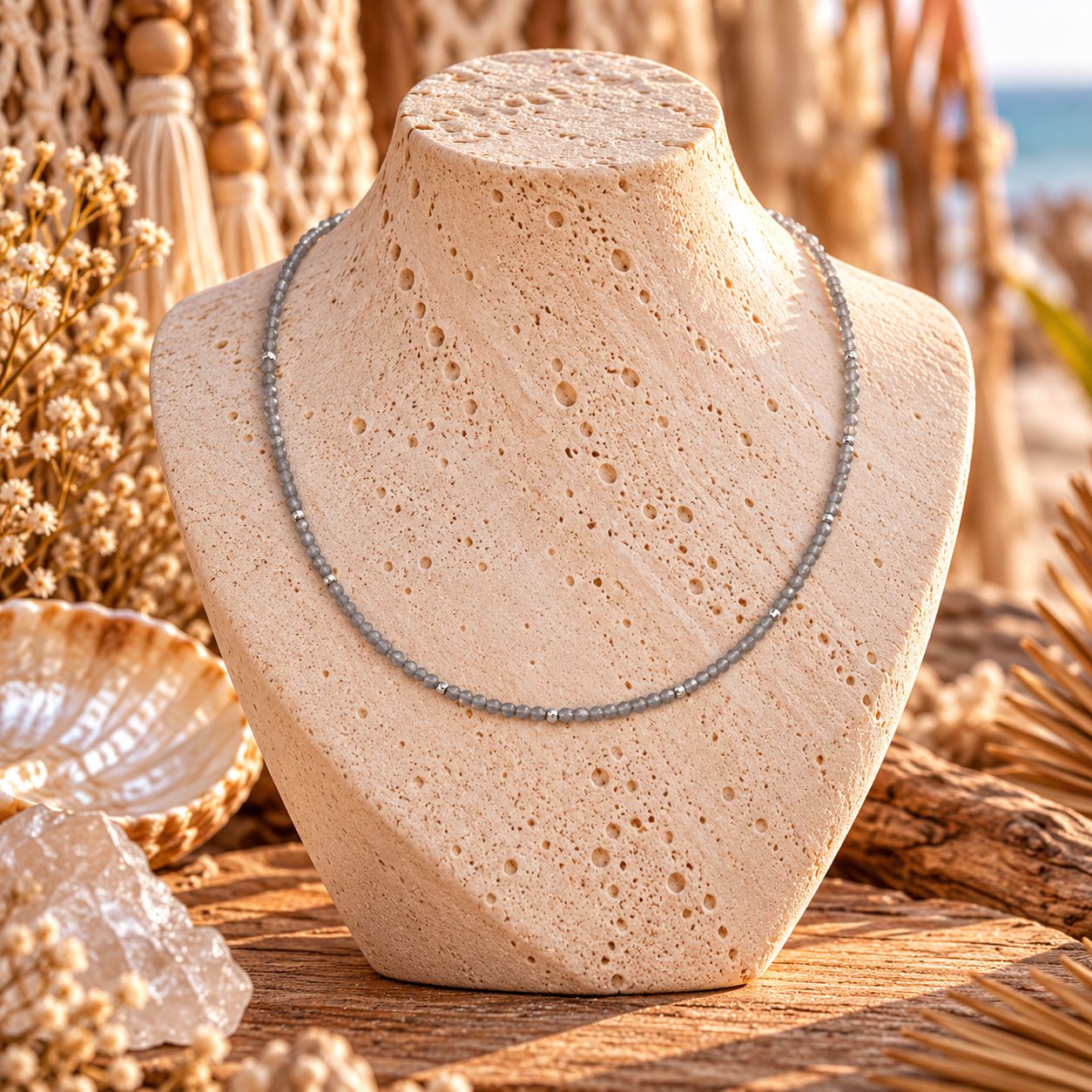 Starlight Strands Crystal Necklace - Mist Starlight Strands Crystal Necklace - Mist