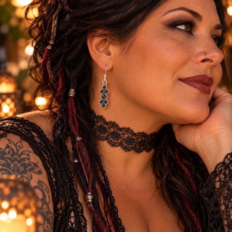 Marcasite Earrings - Deco