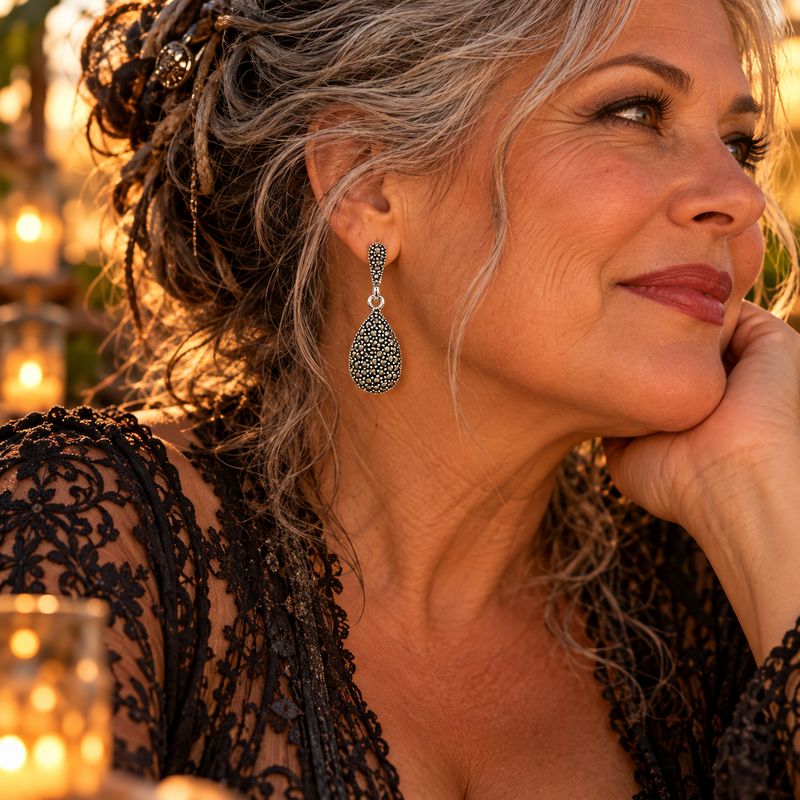 Marcasite Earrings - Jazz