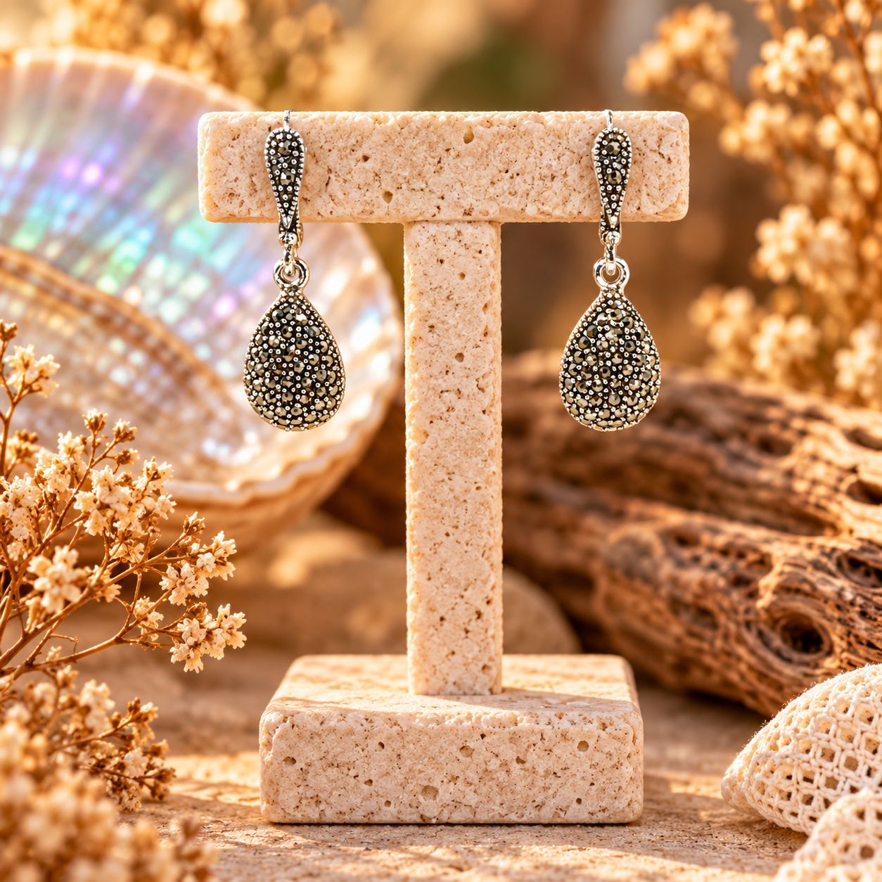 Marcasite Earrings - Jazz
